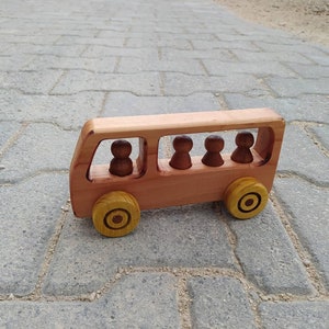 Wooden  Bus,Wooden toy, Natural wooden toy,Healthy Toy,Handmade toy,Wooden toy car,Natural toy,Educational toy,Home decor,Gift,Office
