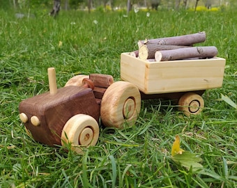 houten speelgoedtractor