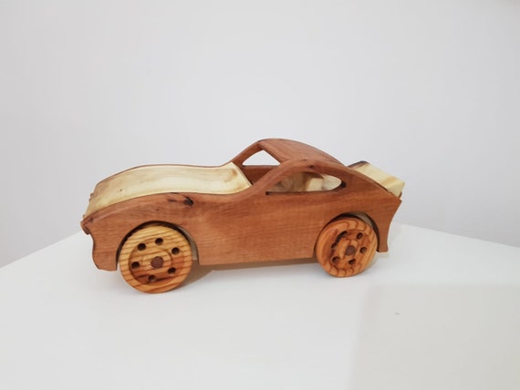 Handmade Wooden Sport Car, Natural Beech & Cypress Wood Toy - Etsy