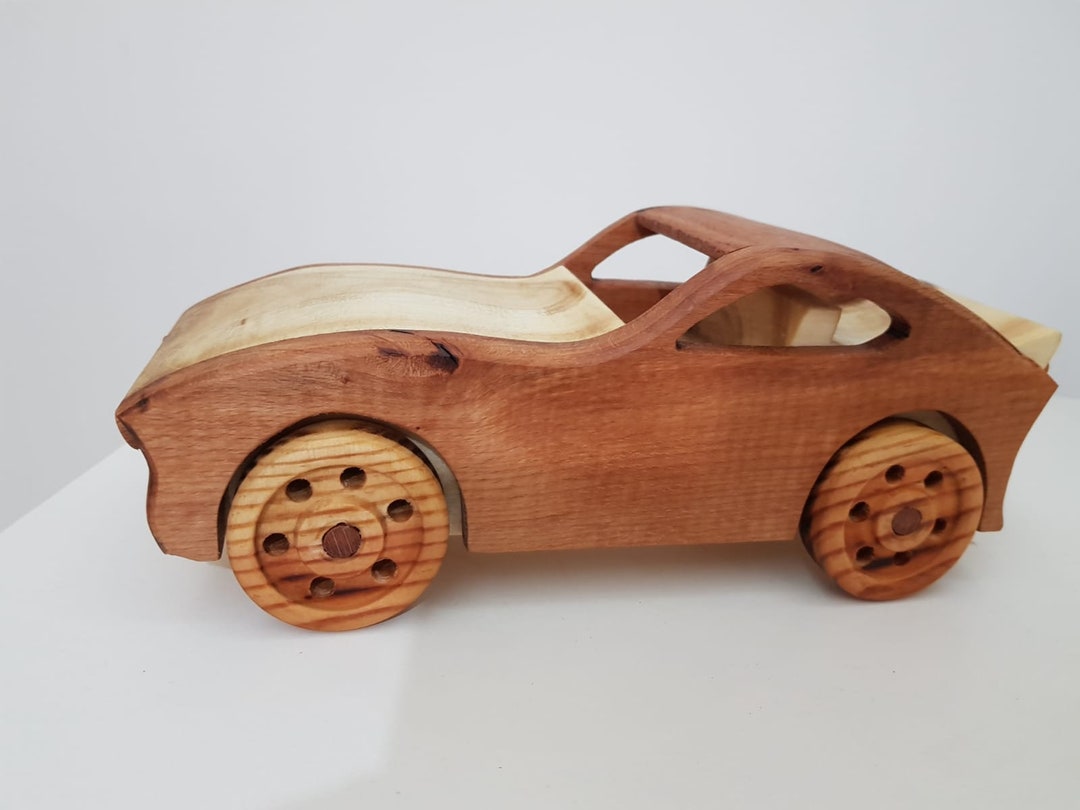 Handmade Wooden Sport Car, Natural Beech & Cypress Wood Toy - Etsy
