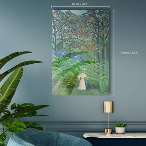 Henri Rousseau - Walking Woman In The Exotic Forest Acrylic Glass Print - Plexiglass - Painting Print on Acrylic Glass #34AN