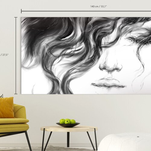 Trees in Black and White Canvas Print Wall Art 3 Panel Etsy