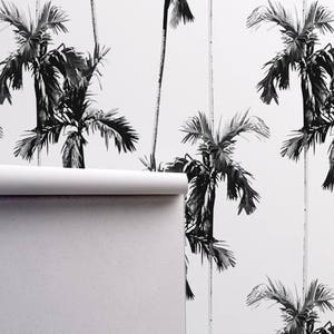 Palm Removable Wallpaper - Renters decor - Self Adhesive - Regular Palm Leaves Wallpaper - Leaves Wall Mural - Palm Wall sticker #34