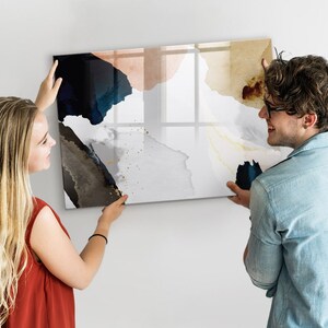 Stains Abstraction Magnetic Board, Photo Wall Display, Multicolour Memo Board, To Do List For Wall Abstraction Pattern, Marker + Sponge
