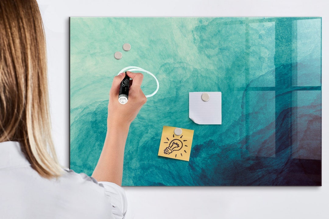 Depth Abstraction Magnetic Board, Photo Wall Display, Multicolour Memo ...