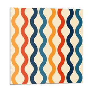 Waves In A Rhythmic Pattern PVC Floor Tiles, Creamy Tile Stickers, Removable Tiles, Texture Tile Stickers, Kitchen Tile Stickers