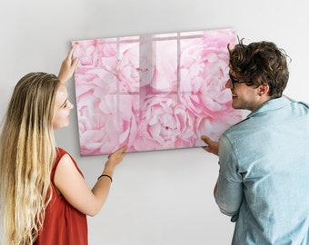 Tableau magnétique fleurs en fleurs, liste de choses à faire pour le mur, babillard rose, présentoir photo mural fleurs et plantes, marqueur + éponge