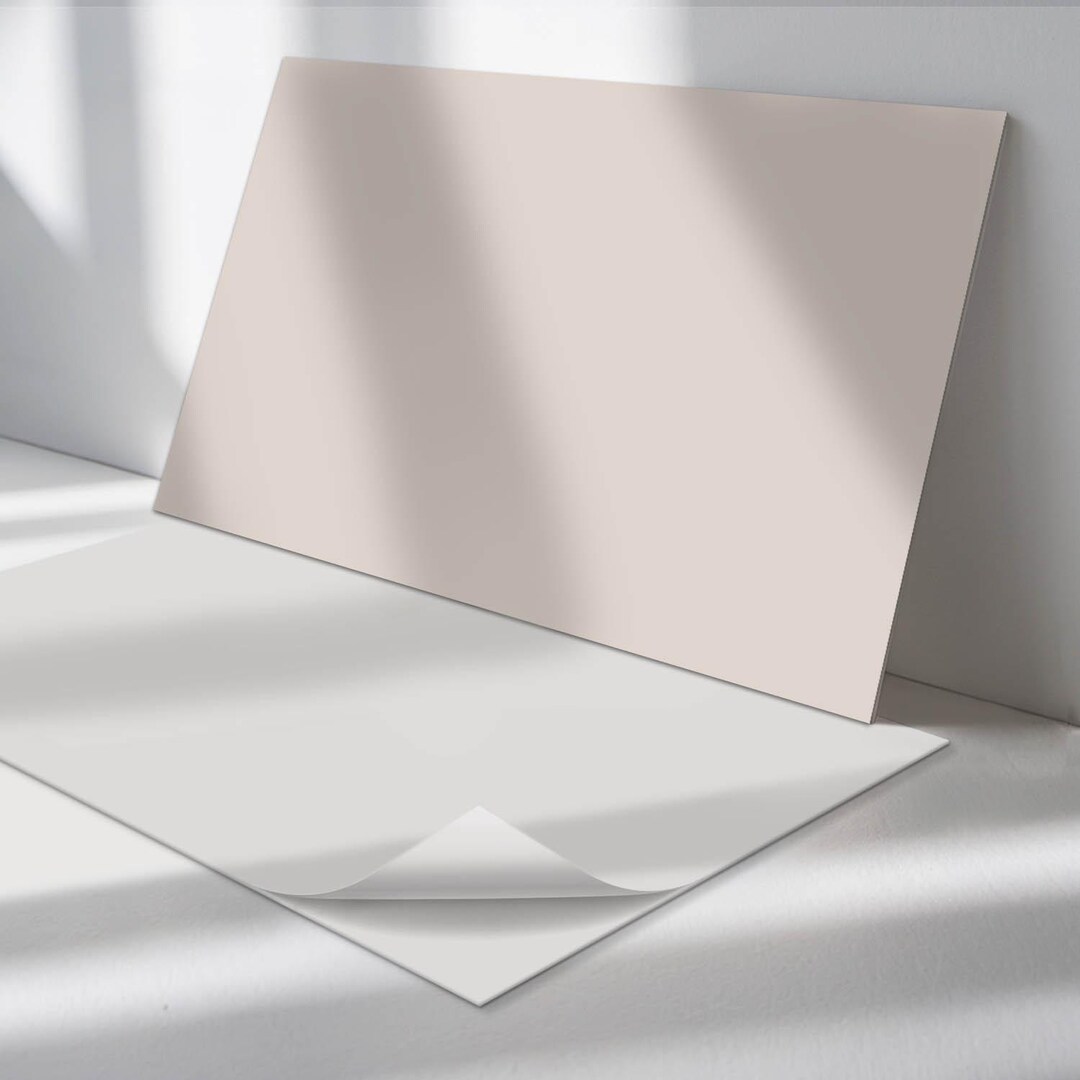 Table Sticker Beige Light Beige Panel Stickers, Creamy Peel and Stick Panels, Splashback ...