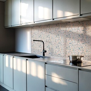 Many Stones Tile Stickers, Beige Removable Tiles, Tile Stickers, Texture PVC Floor Tiles, Kitchen Tile Stickers image 4