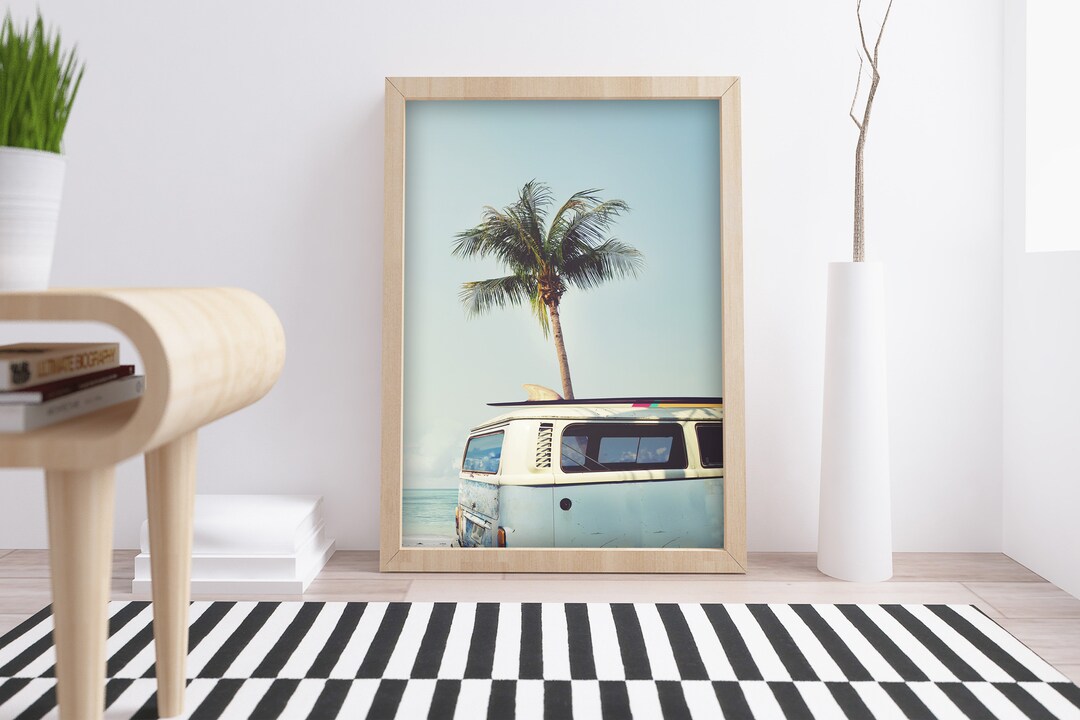 Vintage Car Parked on the Tropical Beach seaside With - Etsy