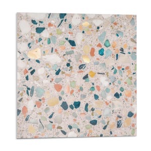Many Stones Tile Stickers, Beige Removable Tiles, Tile Stickers, Texture PVC Floor Tiles, Kitchen Tile Stickers