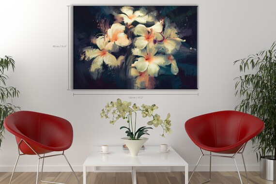 SKOEUI Impression Sur Toile Floral Fleur Tableau Decoration