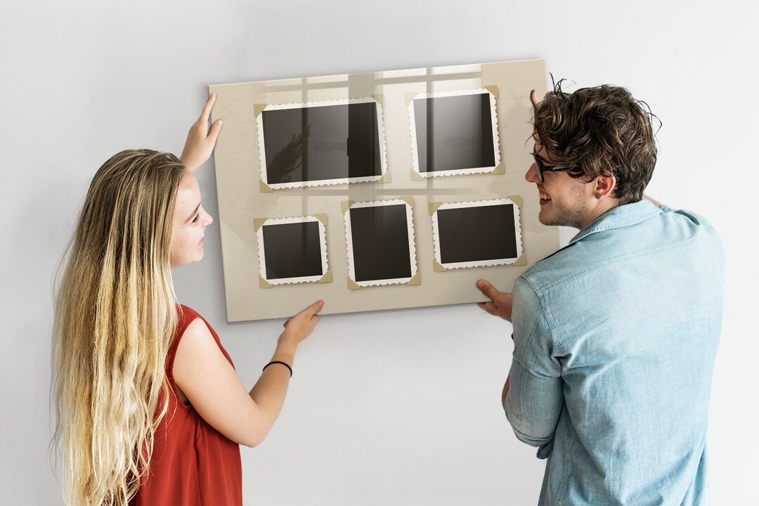 Frame Board Management Retro Frames Magnetic Board, Wall Organizer, Brown Mood Board, Command ...