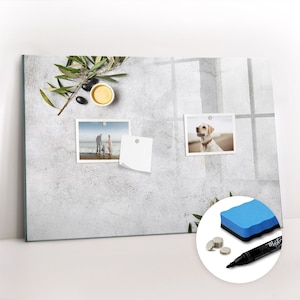 Minimalist Olives Magnetic Board, Command Center, Gray Display Board, Wall Organizer Flowers and plants, Dry Erase Marker