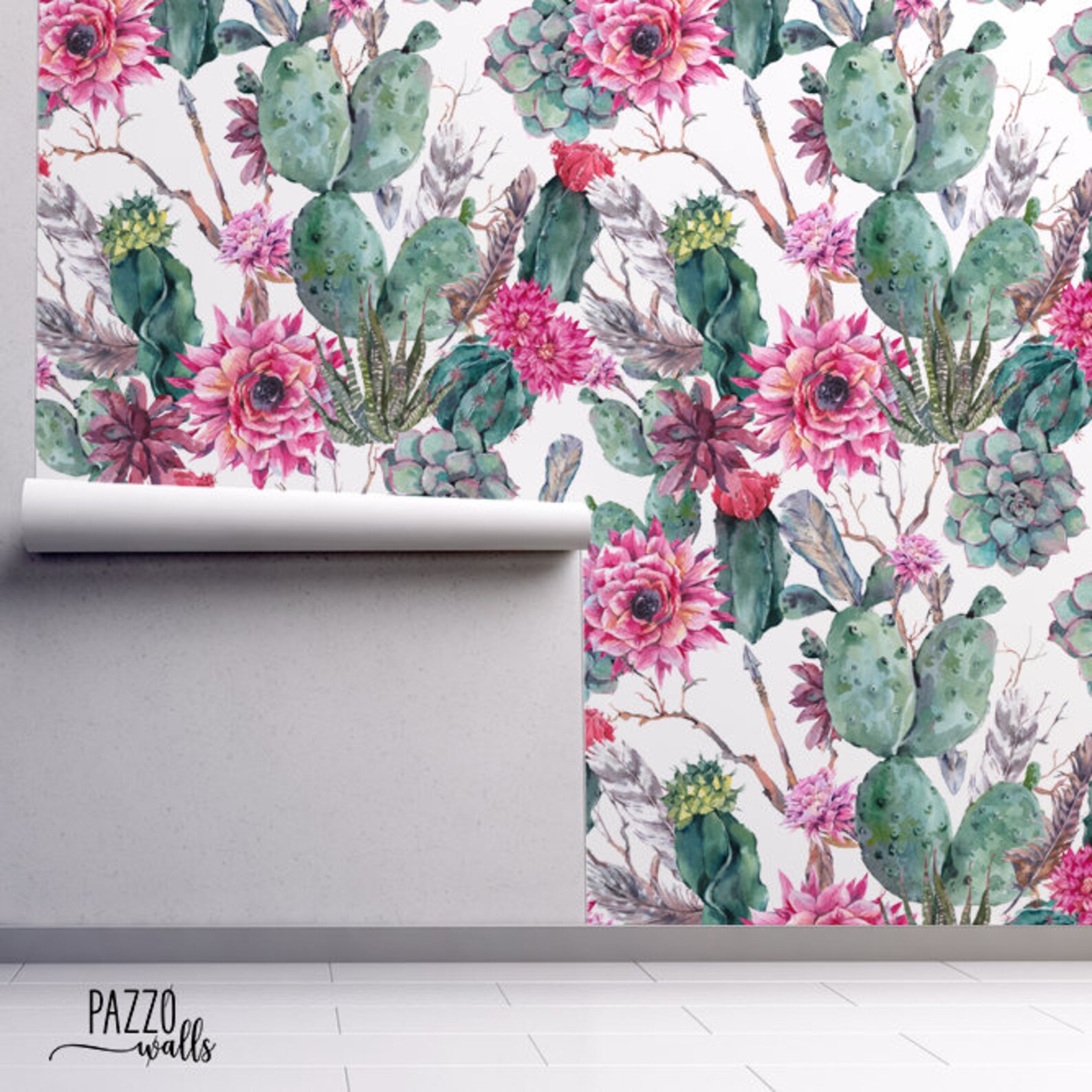 Tropical Removable Wallpaper Renters Decor Self Adhesive Etsy