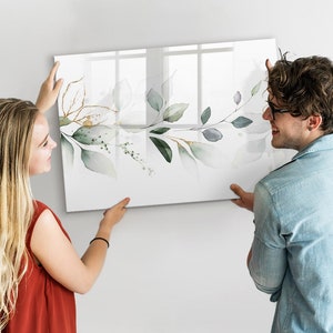 Pizarra magnética con diseño de lista abstracta, organizador de pared, tablero de estado de ánimo verde, patrón de naturaleza del centro de comando, marcador + esponja