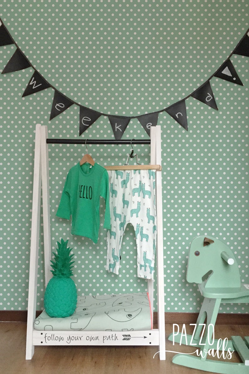 Renters decor Pastel Wallpaper #44 Polka dot Wallpaper Peel and stick self adhesive wallpaper or traditional wallpaper