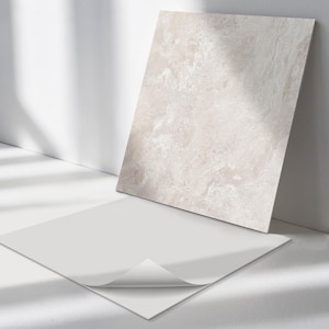 Natural Stone Pattern PVC Floor Tiles, Creamy Tile Stickers, Removable Tiles, Texture Tile Stickers, Kitchen Tile Stickers