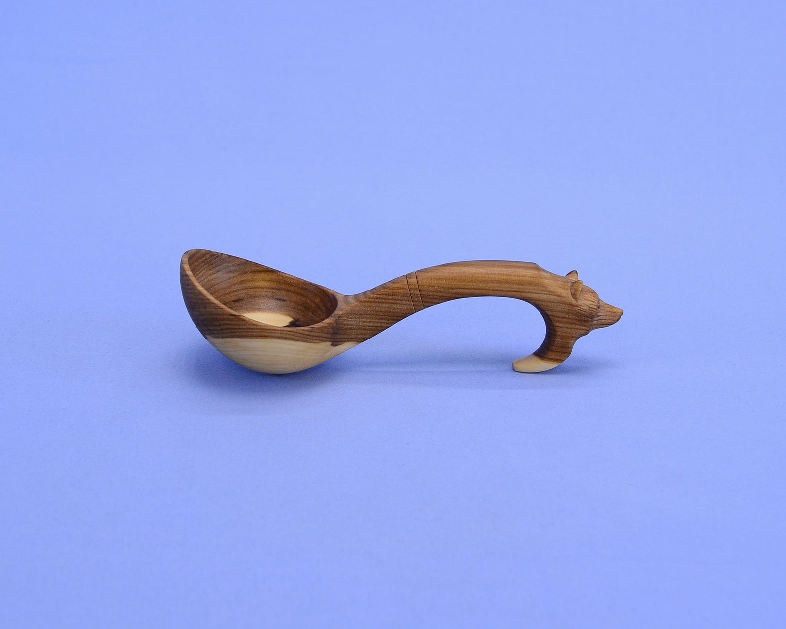 Small wooden ladle handcarved. With a hanging handle. The Etsy