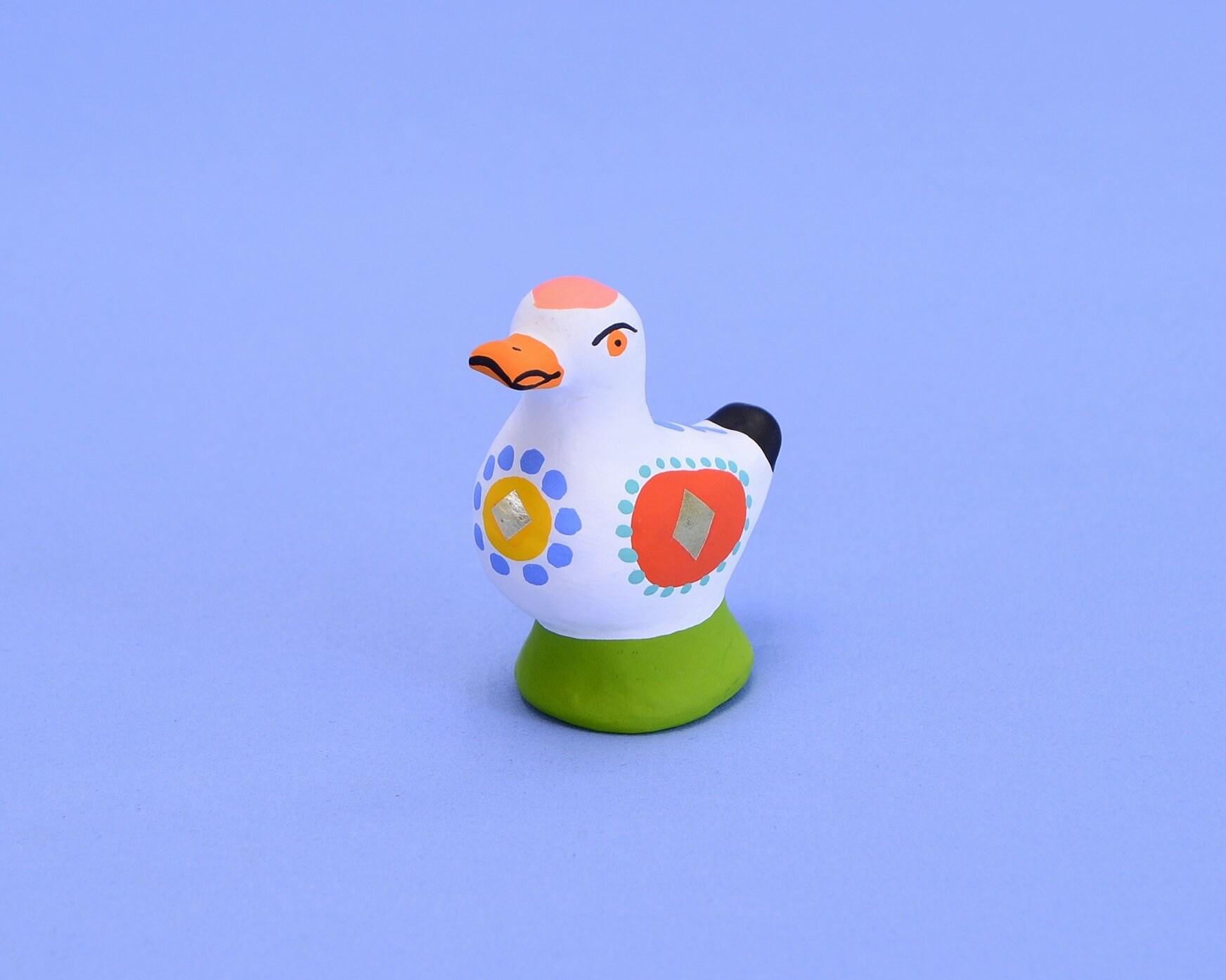 Clay toy sculpture Duck. Statuettes in folk art. Etsy