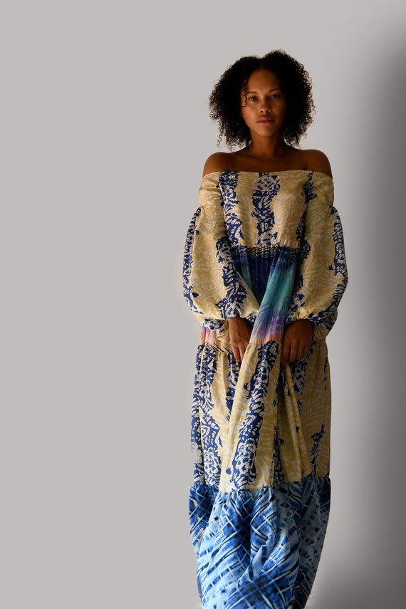 silk boho dress