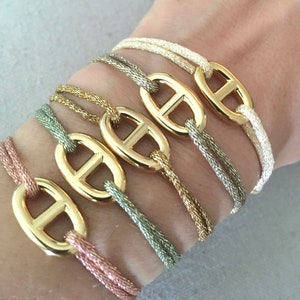Gold- oder Silber-Marine-Mesh-Armband, Metallkordel •SUMMER FANTASY•