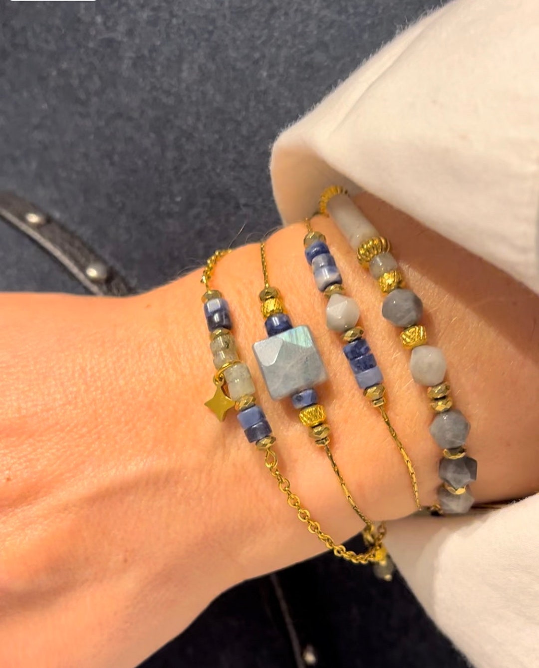 Bracelet double doré Alicia