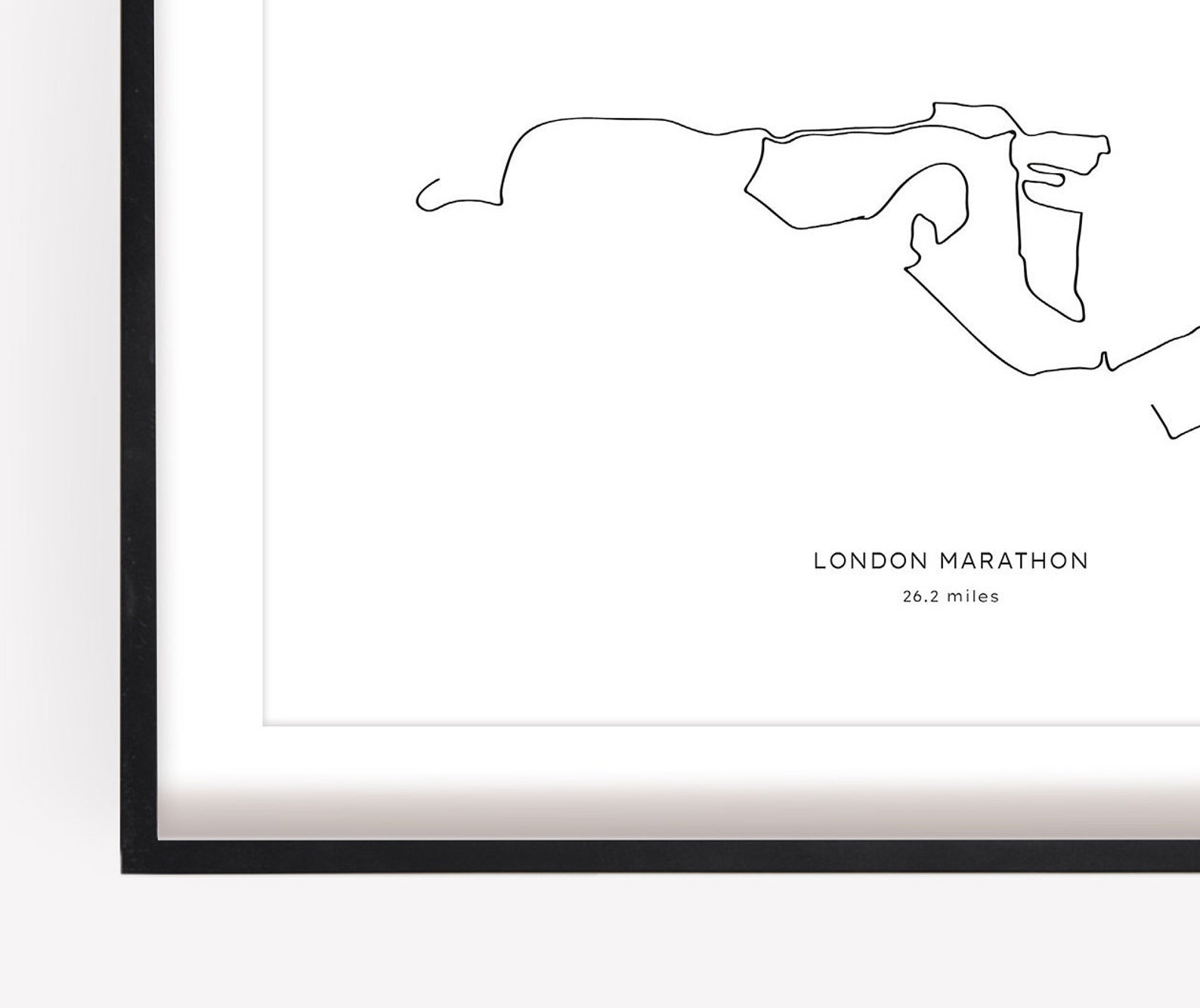 London Marathon Route Print A4 UK running gift Etsy