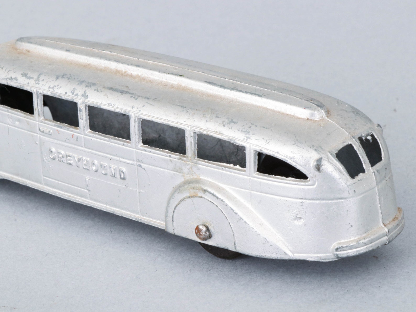 1940s Silver Painted Diecast Metal Greyhound Toy Bus Vintage Etsy