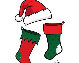 Christmas Spirit & Stockings Wall Decals