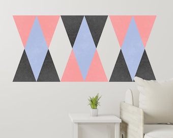 Faded Isosceles Wall Decal Pattern - Modern Chic Interior