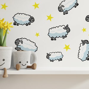 Children's Sheep & Stars Nursery Wall Decals
