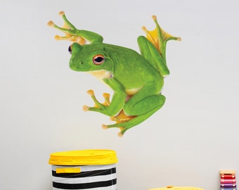 Giant Realistic Watercolor Colorful Tree Frogs Wall Decals