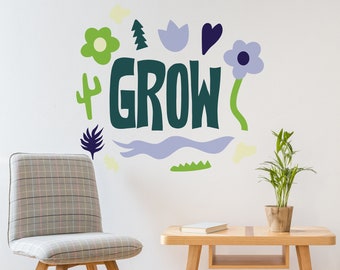 Large Grow Wall Decals