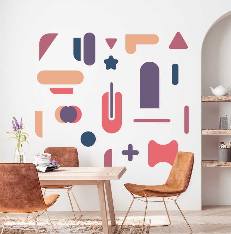 Abstract Shapes Wall Decal Pattern image 4