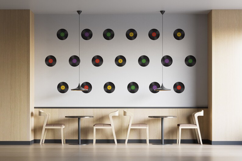 Vinyl Record Musical Wall Decal Pattern Etsy