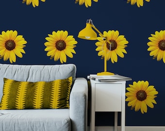 Sunflower Van Gogh Style Oil Painting Wall Decals
