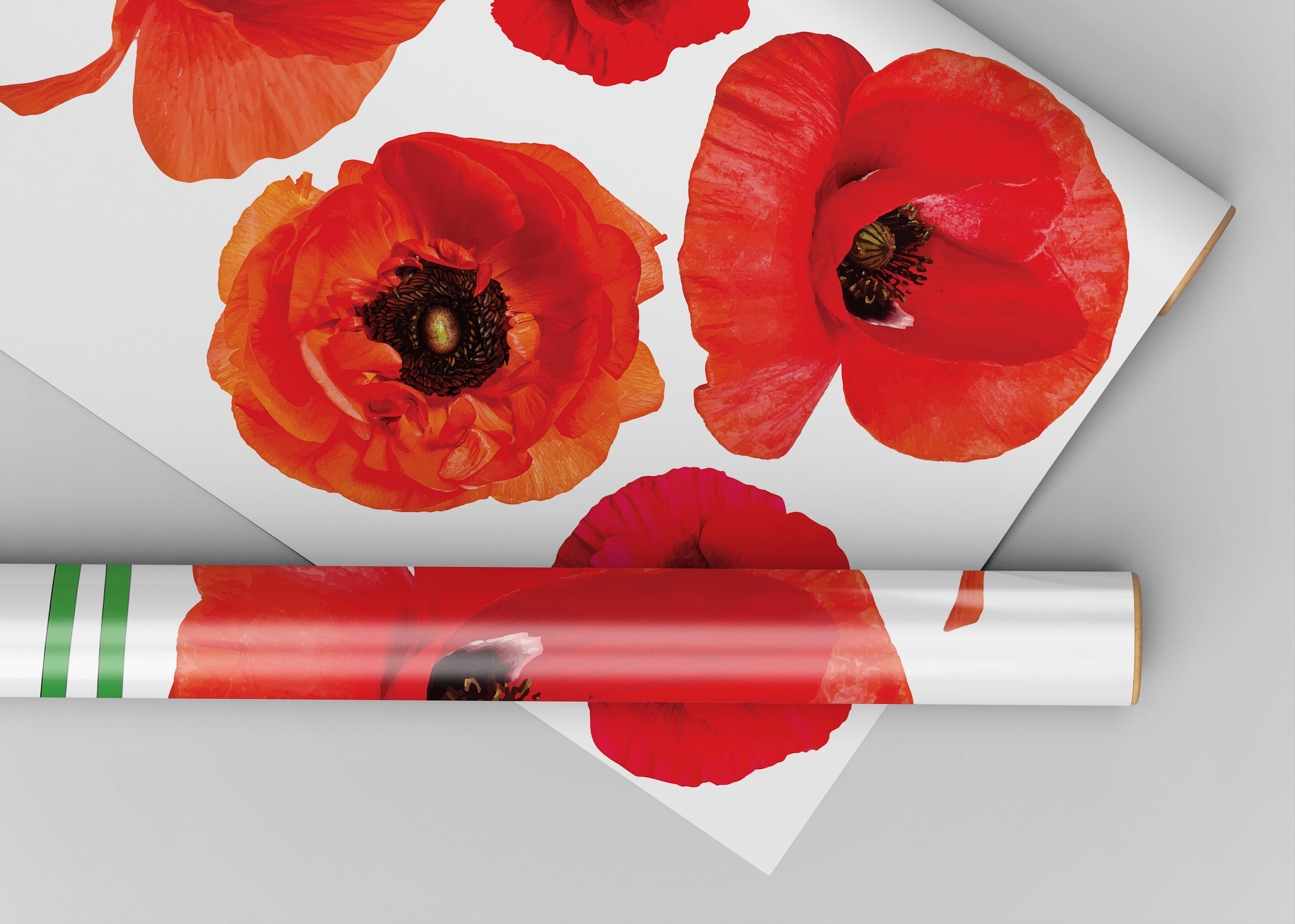 Red/orange Poppies Peel & Stick Wall Decals - Etsy