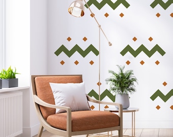 Zig Zag Wall Decal Pattern