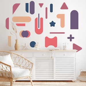 Abstract Shapes Wall Decal Pattern Canyon Sunset