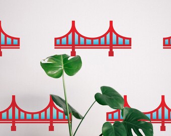 Golden Gate Bridge Wall Decal Pattern