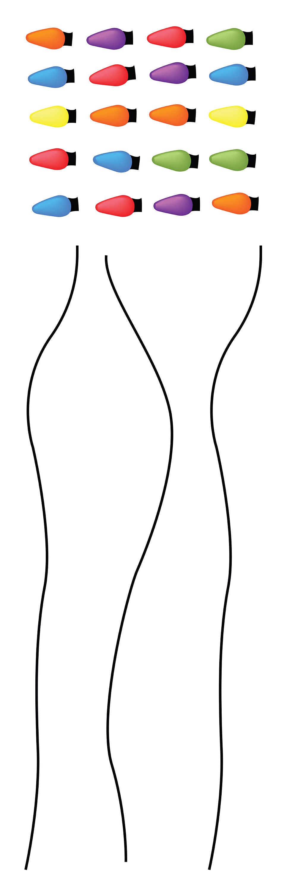 Christmas Lights Wall Decals Etsy