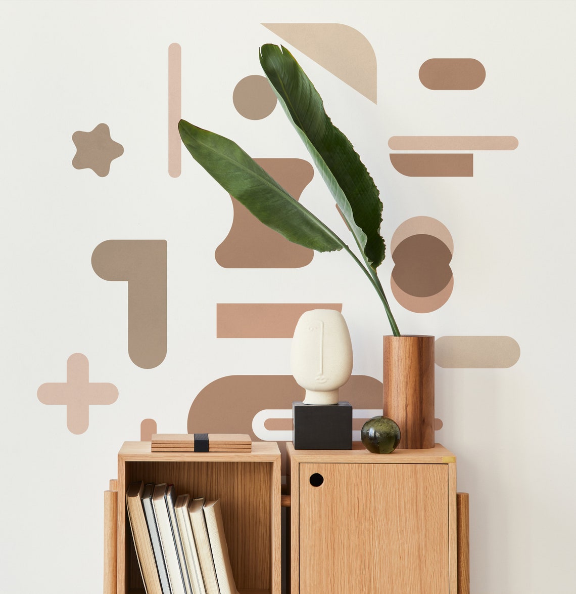Abstract Shapes Wall Decal Pattern - Etsy
