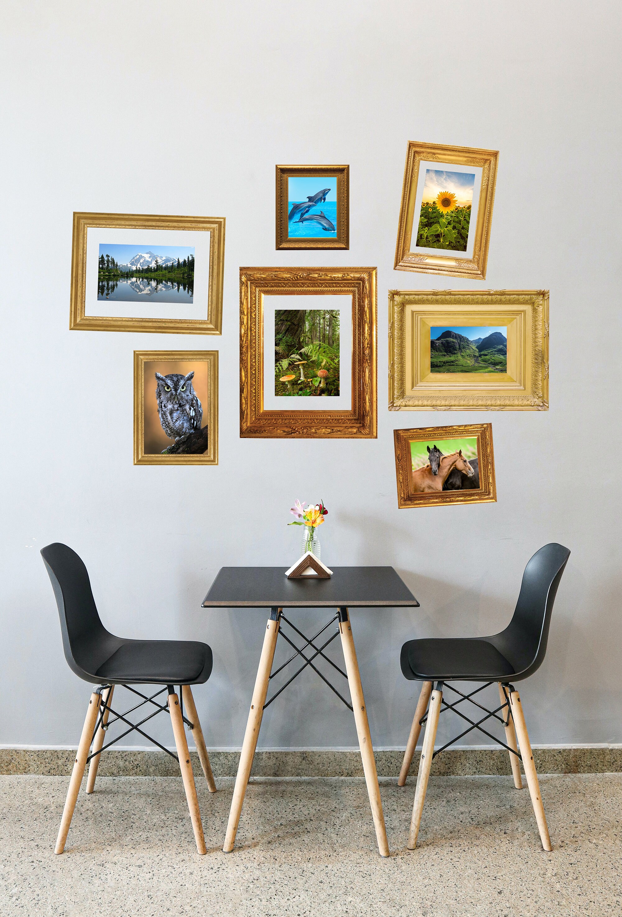 Gold Frame Collage Wall Decal Set Etsy