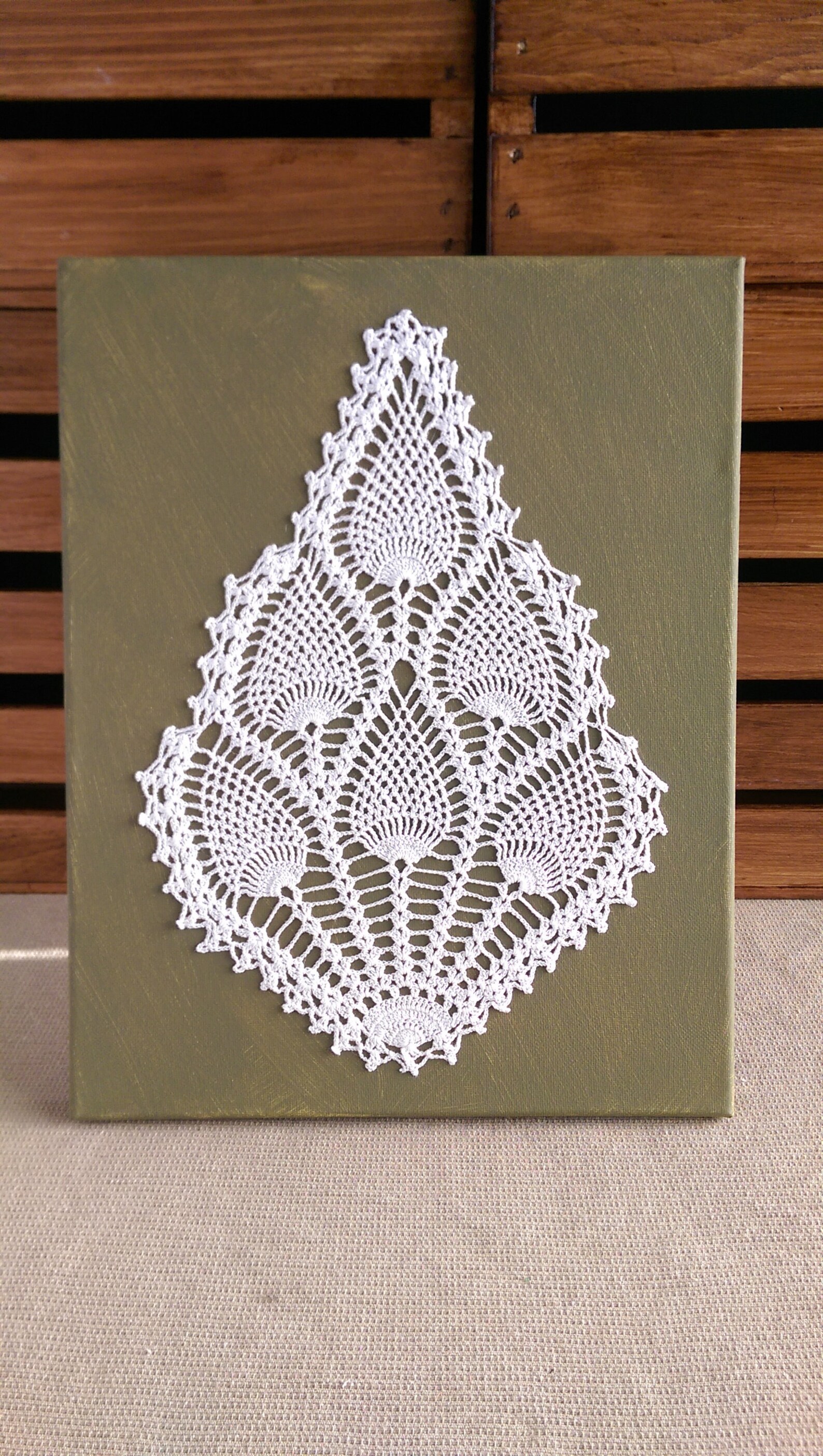 Buy Doily Art on Canvas Doily Wall Decor, Victorian Wall Hanging