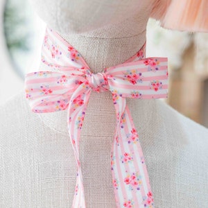 Branco Rosa Rosa Floral Listras Rosa Padrão Shabby Francês Cottage Chic Fita Dupla Face Pastel 1,5" de largura por jarda poliéster dupla face