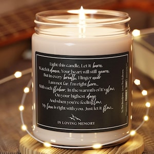 Condolences Gift Personalized Candle Gift Memorial Gift Sympathy Gift Bereavement Gift Condolence Gift Thinking of You Sympathy Votive Gift