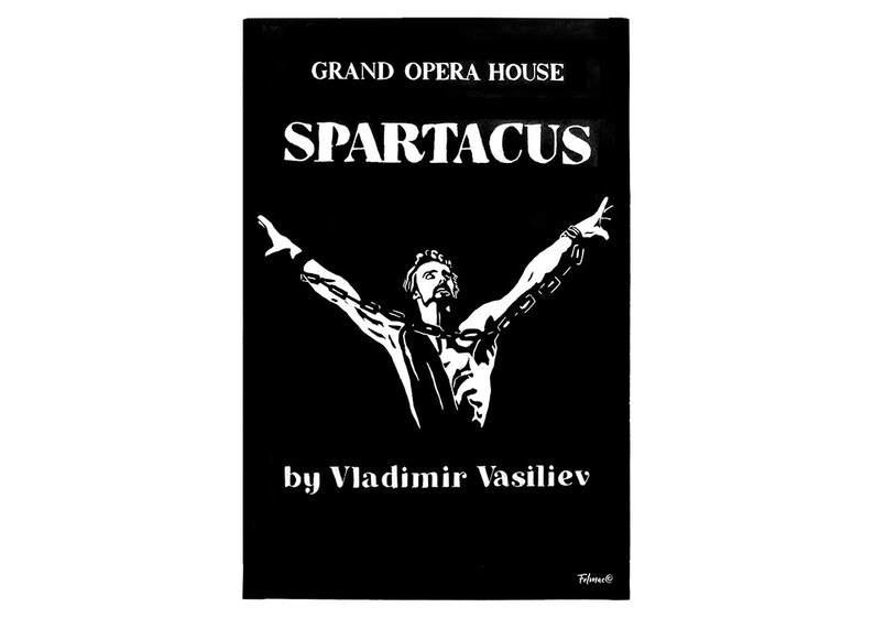 Spartacus Movie Poster Lino Photo print image 1