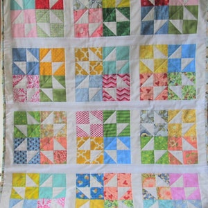 Twinkle Star Baby Quilt, Baby Quilt, Crib Quilt, Baby Gift, Diaper Bag Quilt,