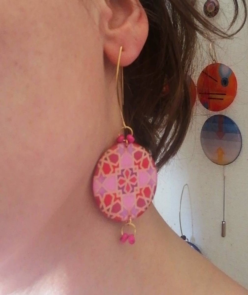 dangling earrings women/'s jewel gift red oriental earrings Ethnic original earrings